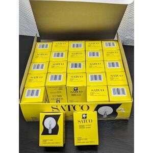 25 Satco S3844 12V Candelabra Base Small 10-Watt Light Bulb Clear